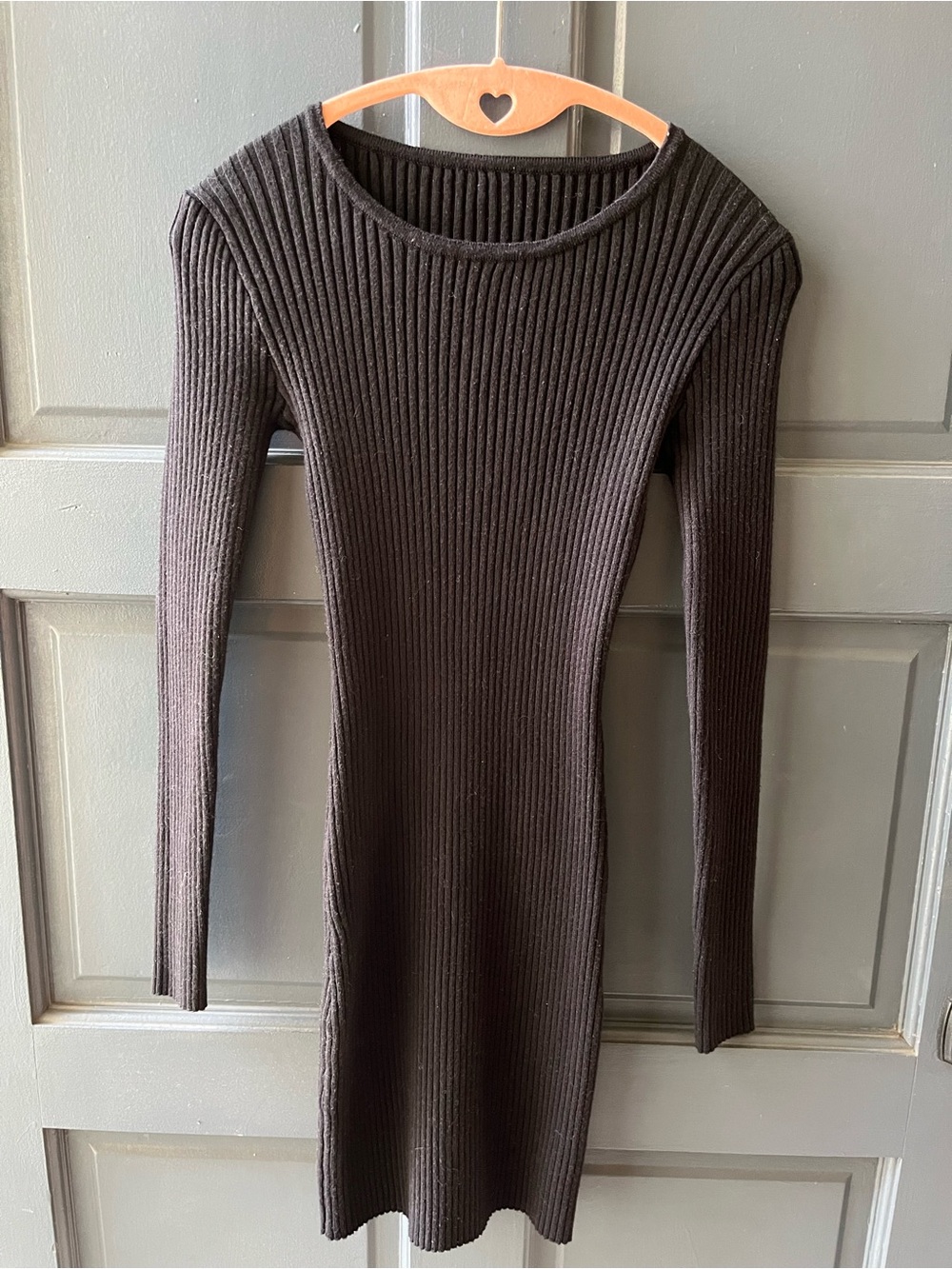 Black Ribbed Bodycon Dress - Picture 3 of 4